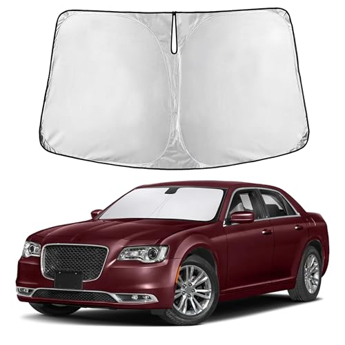 Image of EcoNour Windshield Sunshade Compatible for Chrysler 300 2011-2023 2024 2025, Sun Visor for Front Windshield & Window Sun Shade Cover, UV Heat Blocker & Protector, Car Accessories