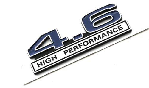 Image of 2pcs 4.6 Liter High Performance Engine Emblems Badge 3D Decals Stickers Cars Trucks (Chrome Blue)