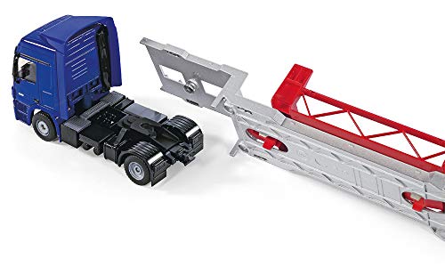 siku 3935, LKW mit Windkraftanlage, 1:50, Metall/Kunststoff, Multicolor, Aufstellbares Windrad inkl. Sockel – Bild 3