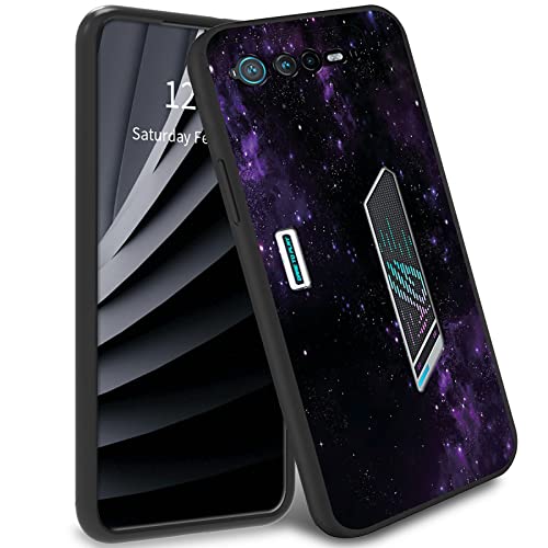 Bwegrhe Slim Case For Asus Rog Phone 6 5G 2022, For Rog Phone 6 Tpu Bumper Phone Case With Purple Galaxy Pattern Designed, Soft Rubber Silicone Protection Cover For Asus Rog Phone 6 5G #TOP1