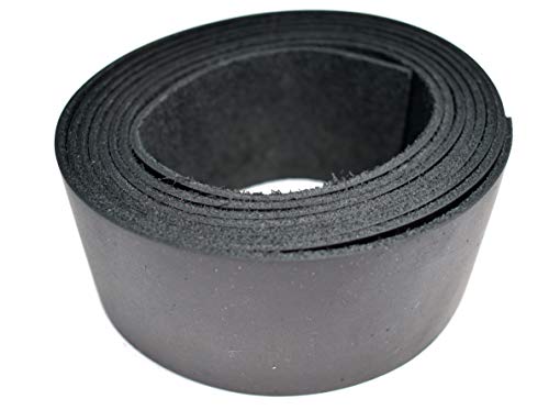 Leatherrush 5-6 Ounce Oil-Tanned Leather Strip Strap Black 2 X 84 Inch #TOP3