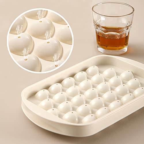 Mini Cute Heart Ice Cube Trays, Ice Cube Trays For Freezers With Lid, Easy Release Ice Ball Maker Mold, Ice Molds For Cocktails, Whiskey, Iced Coffee Accessories #TOP2