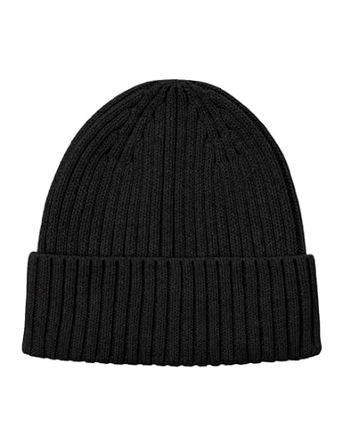 JACK & JONES Herren JACPRIME Cotton Beanie NOOS 12254346,Schwarz,Einheitsgröße