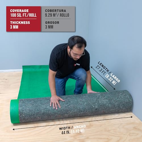 ROBERTS Super Felt Underlayment - 100 sq. ft. Roll - 44" x 27.3' x 3 mm by ROBERTS - Image 6