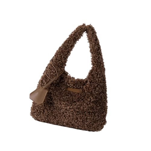 Sac à main pour les navetteurs en peluche spacieuse et tenue décontractée tendance