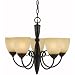 Hardware House Berkshire Series 5 Light Oil Rubbed Bronze 21 Inch by 18 Inch Chandelier Ceiling Lighting Fixture : 16-7895