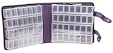 Craft Mates Bead Organizer, Locking Compartments, Clear Plastic Storage Containers for Buttons, Pins, Jewelry, Diamond Art and Craft Supplies, Large Portable Organizer for Crafters and Teachers