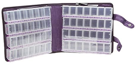 Craft Mates Bead Organizer, Locking Compartments, Clear Plastic Storage Containers for Buttons, Pins, Jewelry, Diamond Art and Craft Supplies, Large Portable Organizer for Crafters and Teachers
