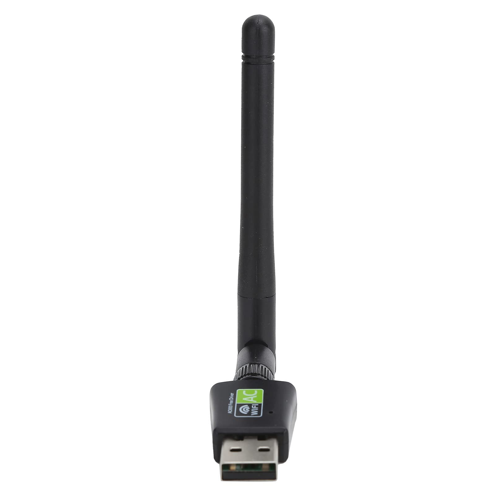 600Mbps USB Wifi Adapter Receiver with Antenna Dual Band Ethernet Wireless Network Card Black for Mini and Portable, without Unit