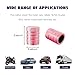 povtii 4 PCS Car Tire Valve Stem Caps, Aluminum Anti Corrosion Tire Air Caps with with Plastic Seal, Universal Leakproof Tyre Stem Cover, Car Accessories for Truck Bike Motorcycle (Pink)