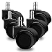 Ruedas para Sillas de Oficina 11x22mm, 5 Piezas Ruedas de goma para sillas de oficina, Ruedas de Repuesto Caster Silencioso Rolling Ruedas para Muebles Oficina para Cualquier Piso (Black)