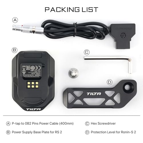 Tilta Power Supply Base Plate Compatible with DJI RS2, RS5 | Gold & V-Mount Battery Power | 1/4"-20 & 3/8"-16 Mounting | Gimbal Power Expansion by Tilta - Image 5