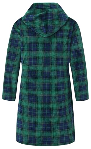 Image of Girls Fleece Robe Boys Hooded Bathrobe Soft Flannel Robe For Kids