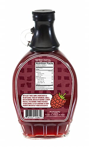 Image of Green Jay Gourmet Raspberry Syrup - 3 Ingredient Fruit Syrup - 2 x 8 Oz | Non GMO & Preservative Free, Perfect for Breakfast, Pancakes, Waffles, French Toast, Coffee, Drinks & Desserts