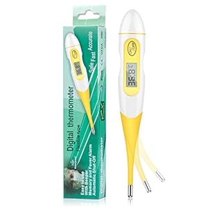 IDOIT Digitales Fieberthermometer wasserdichtes medizinisches Rektal Oral Achselthermometer mit genauer und schneller Ablesungen, Komfortable Fiebermessung für Babys, Kinder und Erwachsene