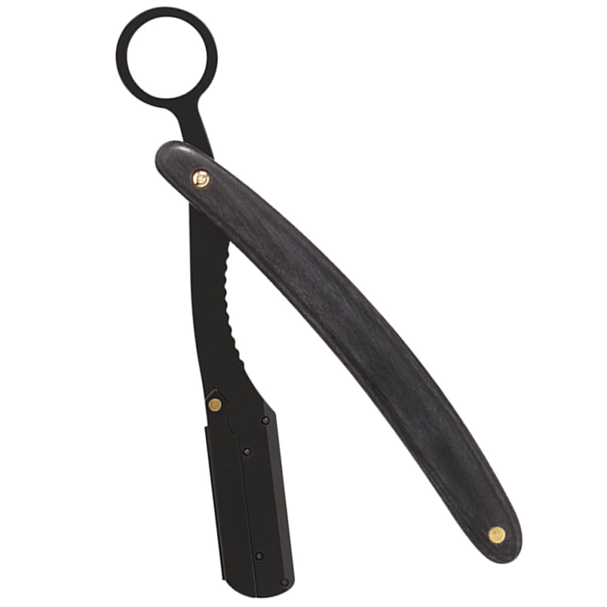 SOIMISS Foldable Beard Razor Stand Black Manual Straight Razor Holder for Professional Barber Use without Blades, Men’s Grooming Tool for Salon and Home Shaving