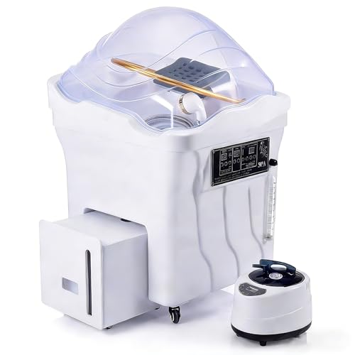 Japanese Head Spa Equipment - Portable Bed Water Shampoo Bowl with Water Circulation & 25L Wastewater Tank, Water and Electricity Separation｜Safe Use, Home Salon-Grade Scalp Care with Light Therapy