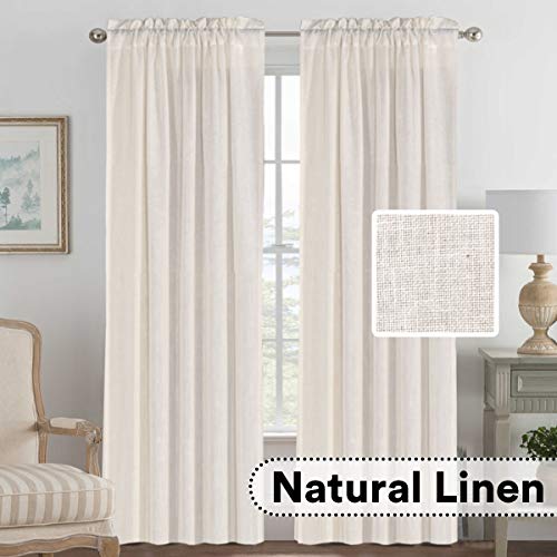 H.VERSAILTEX Linen Curtains Light Filtering Privacy Protecting Panels Premium Soft Rich Material Drapes