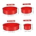 Cabilock 4pcs Round Cake Pan Non-stick Silicone Baking Molds for Layer Cakes Includes and and Easy Release for All Baking Needs