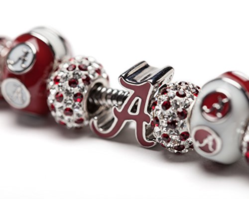 University of Alabama Charm Bracelet | Crimson Tide Gifts | Stainless Steel Alabama Jewelry | Alabama Logo Charm Bracelet | Lifetime Guaranteed2