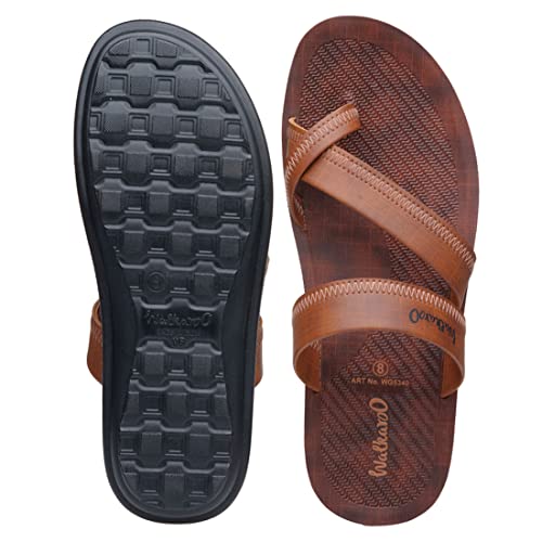 Image of Walkaroo Gents Tan Sandal (WG5340) 6 UK