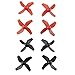 Fytoo 8PCS Propeller for SANROCK GD65A ATOYX AT-66 HS210 JJRC H36 E010 GoolRC T36 NIHUI NH010 Quadcopter Remote Control Drone Propeller Black + Red