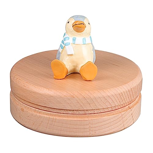Totority Cartoon Tooth Box Baby Tooth Holder Wooden Track Tooth Loss for Boys and Girls