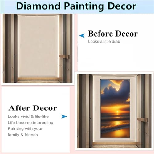 Kit Complet Peinture Diamant 5D Coucher de Soleil Mer Broderie Toile Haute Densité