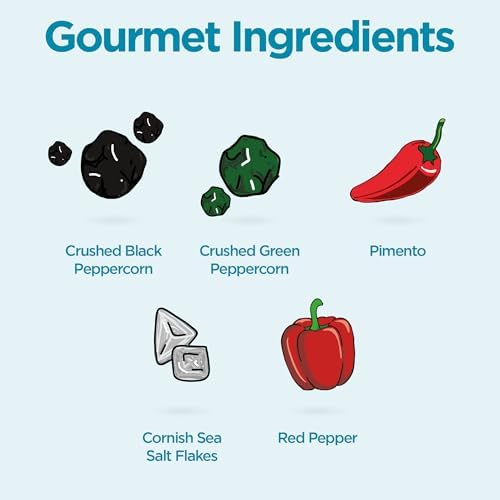 Cornish Sea Salt - Salt and Peppery - Rich in Minerals, Hand Harvested in Celtic Waters, Michelin Starred Chef Approved - Spices for Cooking, Kitchen Accessories - 3 x 140g