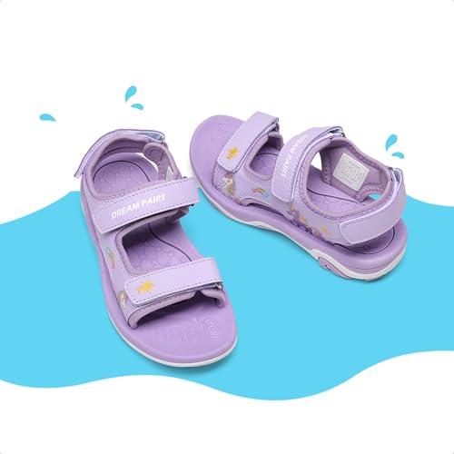 Image of DREAM PAIRS Boys Girls Summer Sandals | Outdoor Athletic Kids Sport Water Shoes Anti-slip Toddler Lightweight Comfortable Cute Cartoon Quick-drying