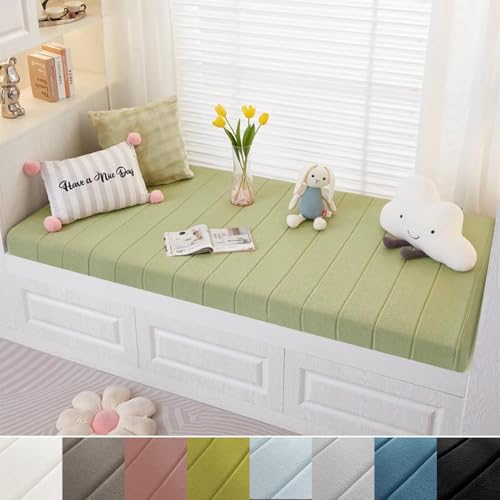RCDPK Custom Window Seat Cushions Indoor, Anti-Slip Window Bench Cushion,Bench Cushions for Indoor Furniture, Indoor Bench Cushion Custom Size,Bay Window Cushion