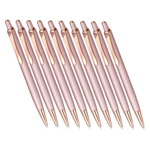 Bolígrafos metálicos rosa dorado de aluminio para oficina y escritura delicada