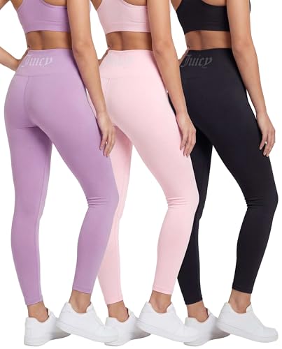 Juicy Couture Ladies Essentials 3 Pack Legging- Set 4, L