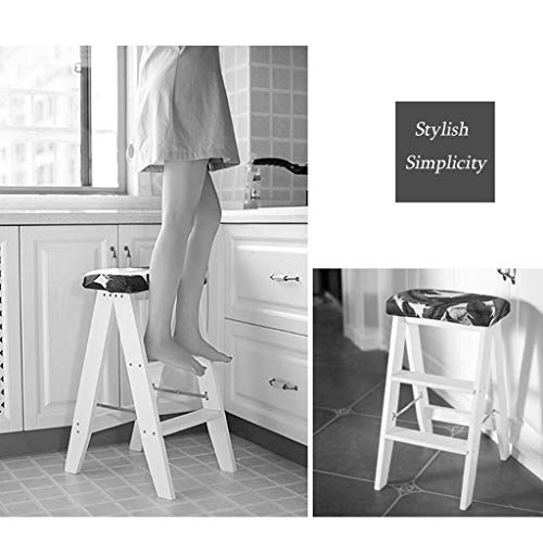 Taburete de escalada interior de madera maciza silla de cocina 4