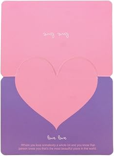 Gift Bags 10pcs/Bag Mixed Color Love Heart Shape Greeting Card Valentines Day Gift Card Wedding Invitations Card (Color : Style 7)