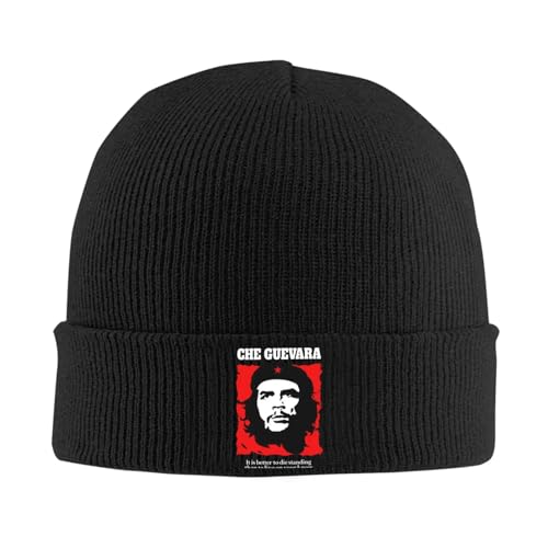 Gorros de Gorro Che Guevara Gorros de Gorro Mujer Casual para Tejer al Aire Libre Gorra de otoño con gráficos cálidos