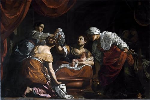 Impression d'art La Naissance de la Vierge Simon Vouet affiche sur toile 60x90cm