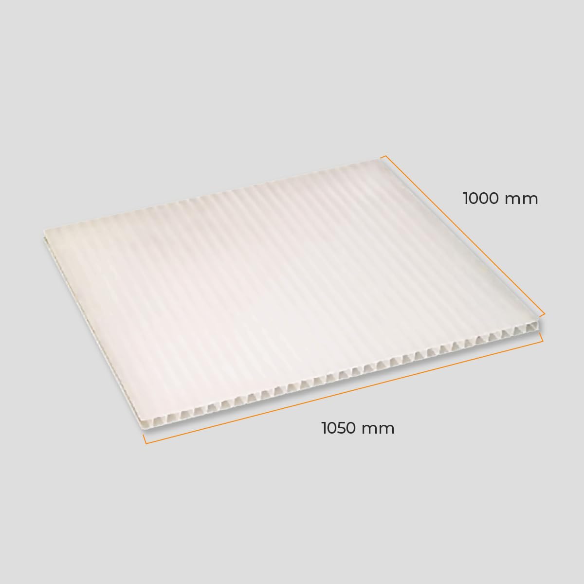 Panel de Policarbonato Celular Compacto - Plancha Opal Hielo - 1000 x 1050 mm - Grosor 10 mm - Placa Multiusos - Exteriores, Invernaderos, Techos, Suelos