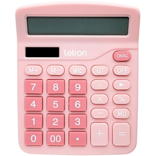Calculadora de Mesa, 12 Dígitos, Rosa, Neo Solar, Leonora