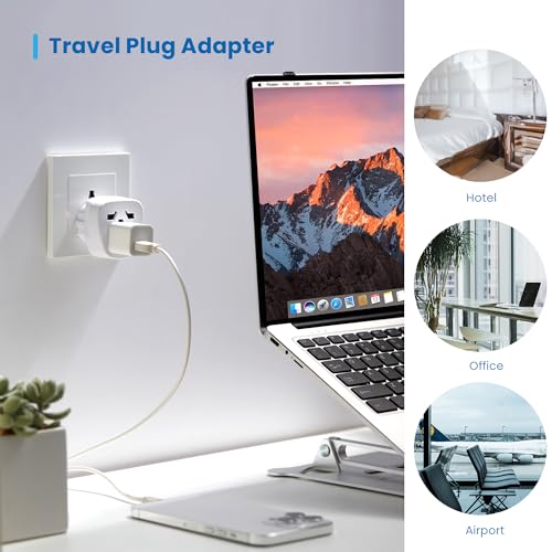 Miniatura 7 de Adaptador De Viaje, Ewent Adaptador Enchufe De Mundo A Europa, Adaptador Enchufe Uk Usa Aus Chn Japon Suiza Mundo A Toma Schuko Eu España Portugal Italia Alemania Francia