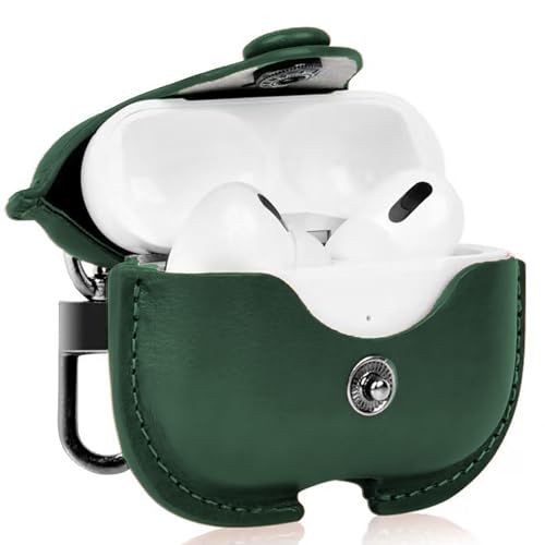 YAODLE For AirPods Pro �P�[�X ��3���� (2025) �G�A�[�|�b�Y�v�� 3 �P�[�X �{�v ���� PU�v �S�ʕی� �ϏՌ� ���C�����X�[�d�Ή� �O��LED�����v����(�O���[��)