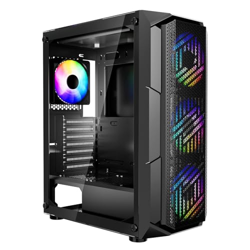 Fantastico case da gioco per PC: dotato di un singolo pannello laterale in vetro, questo case da gioco per PC mette in mostra la tua orgogliosa configurazione hardware. Dotato di 4 ventole ARGB da 120 mm, non solo migliora l'estetica della tua configurazione da gioco, ma semplifica anche l'accesso ai componenti interni per aggiornamenti o manutenzione