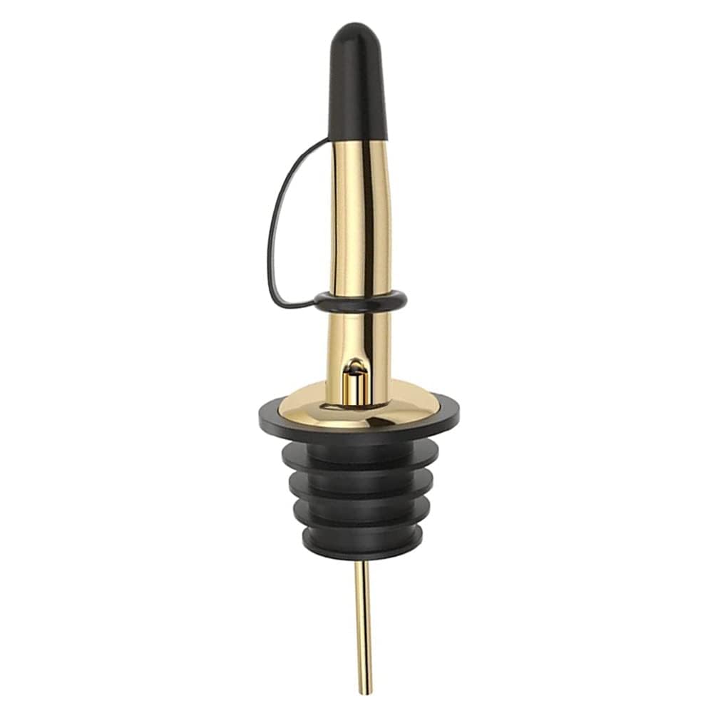 Pafusen 12 Pack Liquor Bottle Pourers, Liquor Pour Spout for Liquor Bottles, Stainless Steel Olive oil Dispenser Spout, Alcohol Pourer Spouts Dust Caps Covers Fixed, Gold