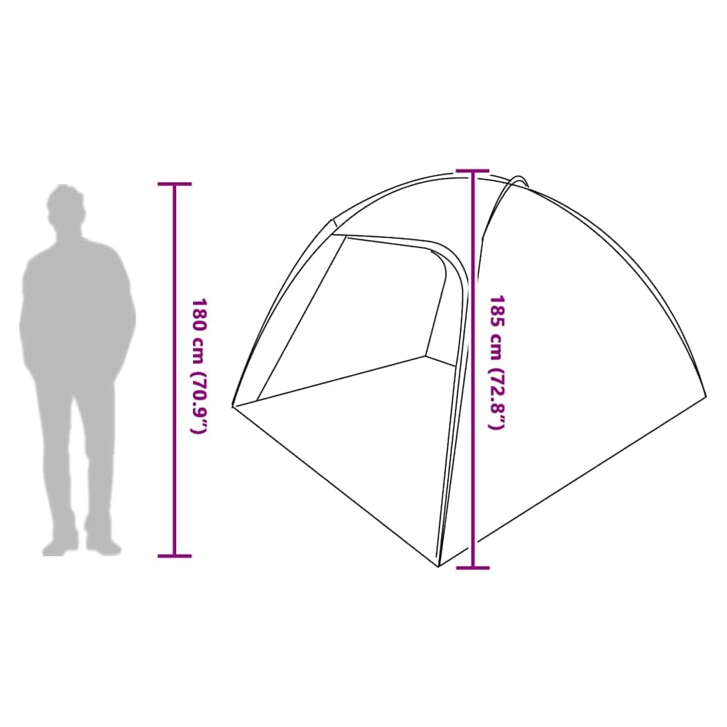 vidaXL Zelt mit Dach mit Luftentlüftung Campingzelt Outdoor- Familienzelt
