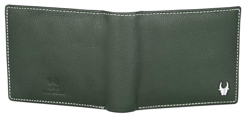 Image of WildHorn Gift Hamper for Men I RFID Protected Leather Wallet & Belt Combo Gift Set I Gift for Friend, Boyfriend,Husband,Father, Son Etc (Jade Black & Green)