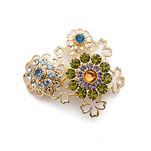 Sorrelli Magnetic Charm, Edith Finish, Multicolored/Bright Gold-Tone