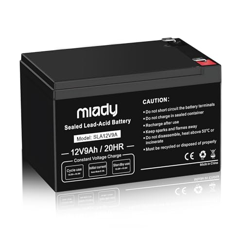 Miady 12V 9Ah Rechargeable Sealed Lead Acid Battery (1 Pack) by Miady - Used condition - US$16.49