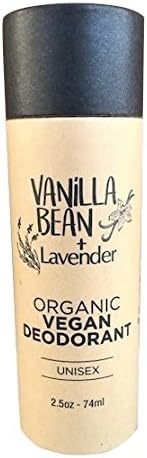 All Natural Deodorant – Organic & Vegan – For Women & Men – Biodegradable Packaging 2.5oz/74ml [Scent: Vanilla Bean + Lavender] (Regular)