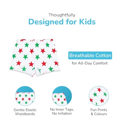 Image of YouGotPlanB Cotton Boxers for Girls | Ages 2-16 Years | Relaxed Fit | Gentle Elastic Waistbands | Breathable & Tagless