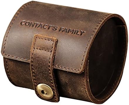 Hemobllo Leather Travel Watch Pouch Organizer Watch Roll Travel Case for Men and Women with Suede Lining Single Watch Storage and Organizer